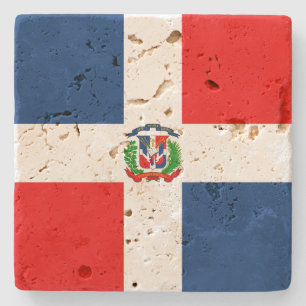 Dominikanska republiken Flagga Stone Underlägg