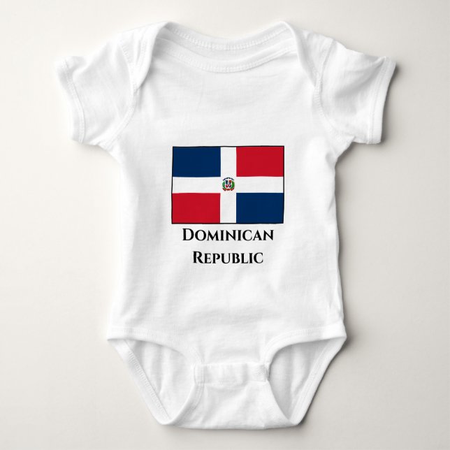 Dominikanska republiken Flagga T Shirt (Framsida)