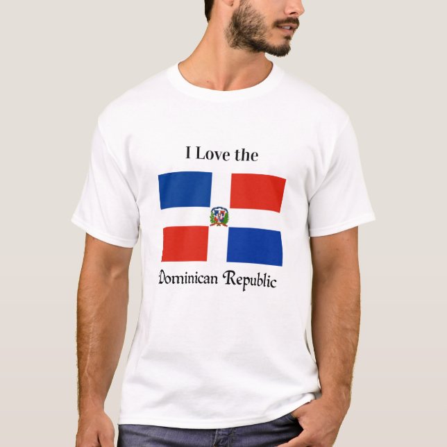 Dominikanska republiken flagga t shirt (Framsida)