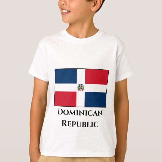 Dominikanska republiken Flagga T Shirt (Framsida)