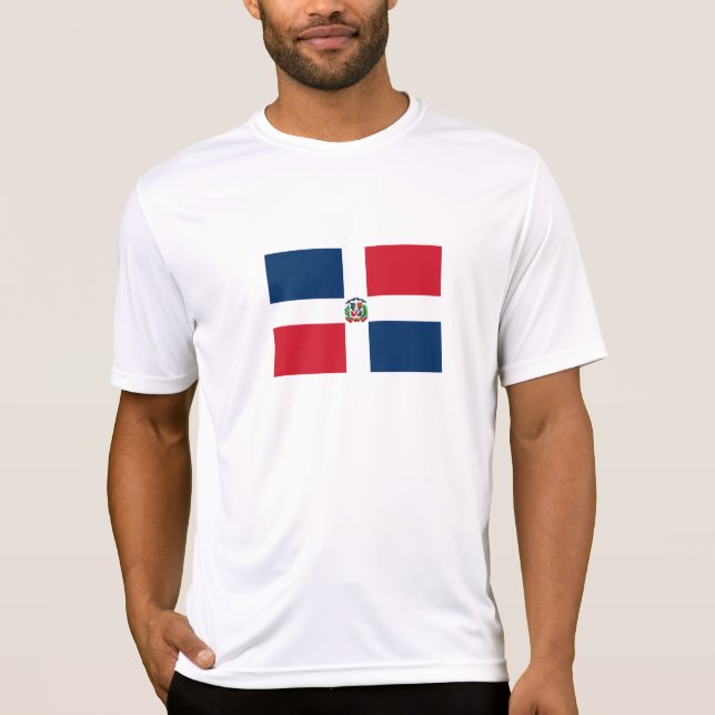 Dominikanska republiken Flagga T Shirt (Framsida)