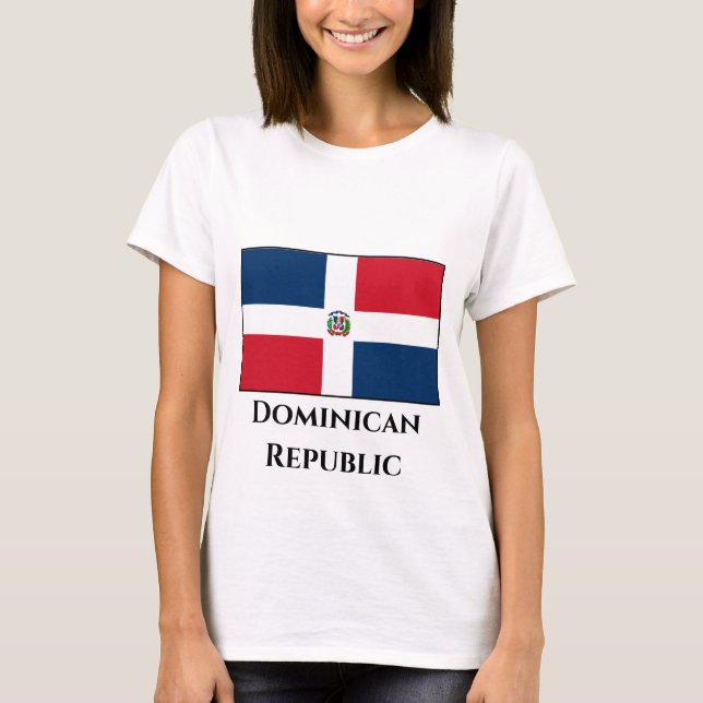 Dominikanska republiken Flagga T Shirt (Framsida)