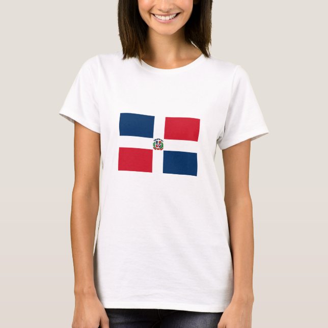 Dominikanska republiken Flagga T Shirt (Framsida)