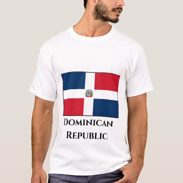 Dominikanska republiken Flagga T Shirt (Framsida)
