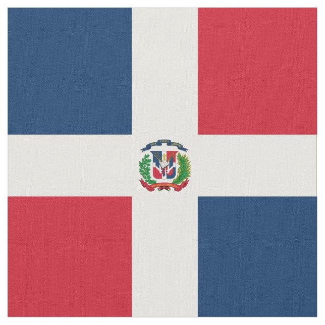 Dominikanska republiken flagga tyg (Närbild)