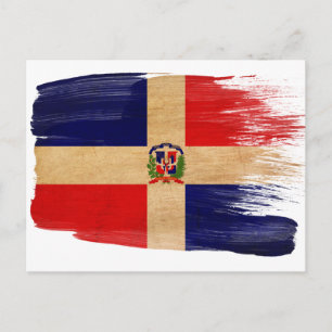 Dominikanska republiken Flagga vykort