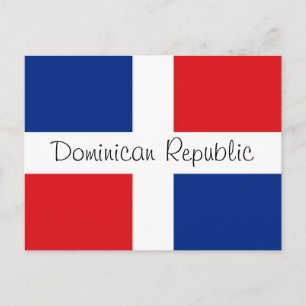 Dominikanska republiken flagga vykort
