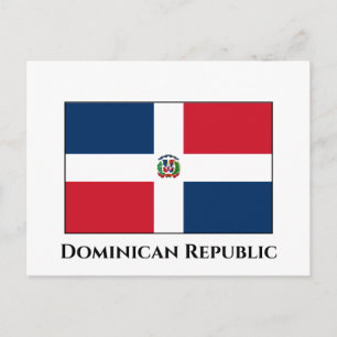 Dominikanska republiken Flagga Vykort