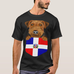 Dominikanska republiken Flagga Welsh Terrier Hund T Shirt