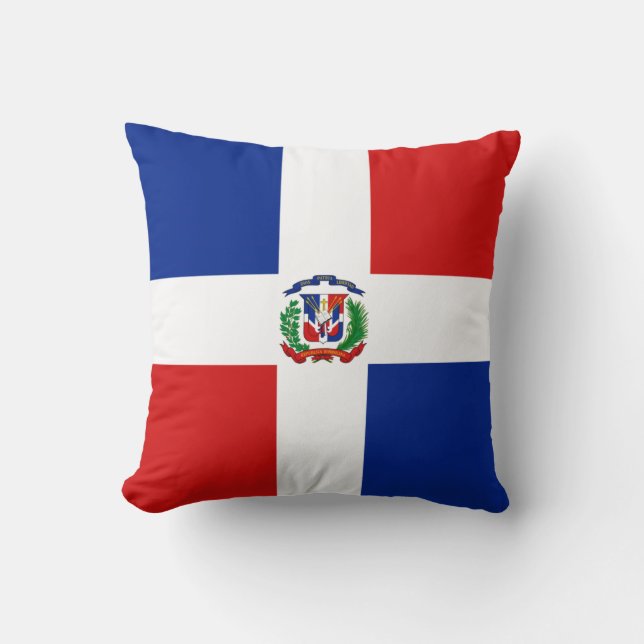 Dominikanska republiken Flagga x Flagga Pillow Kudde (Framsida)
