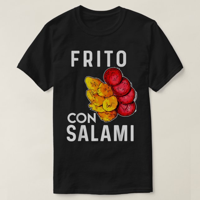 Dominikanska republiken Food Frito Con Salami Plan T Shirt (Design framsida)