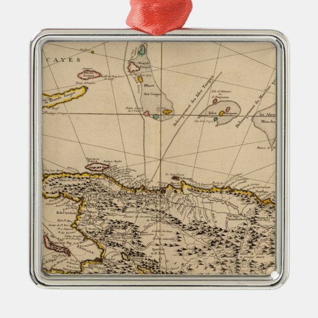 Dominikanska republiken, Haiti, Väster Julgransprydnad Metall (Framsidan)