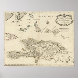 Dominikanska republiken Haiti, västra Indies Poster
