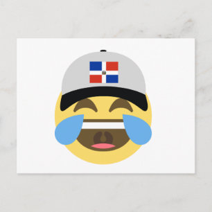 Dominikanska republiken Hat Laughing Emoji Vykort