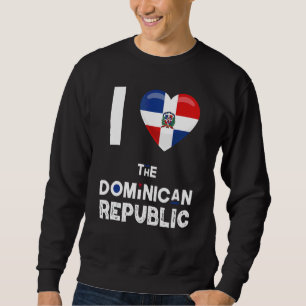 Dominikanska republiken Heart I Kärlek Dominikansk Lång Ärmad Tröja