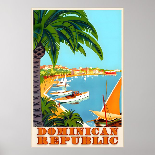 Dominikanska republiken Hispaniola Karibiska havet Poster (Framsidan)