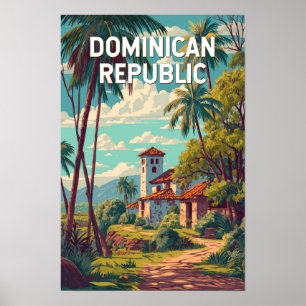 Dominikanska Republiken Illustration Resa Konst Vi Poster