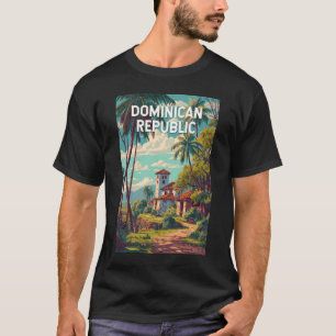 Dominikanska Republiken Illustration Resa Konst Vi T Shirt