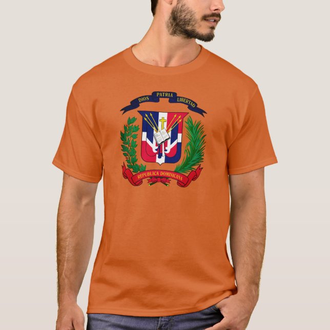 Dominikanska republiken jackar om arm t shirt (Framsida)