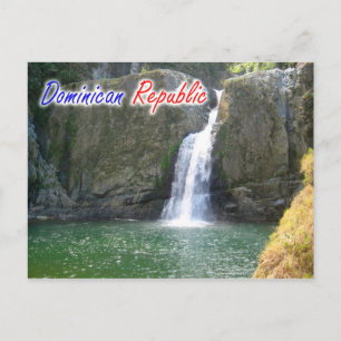 Dominikanska republiken Jimenoa Falls Postcard Vykort