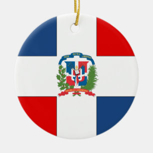 Dominikanska republiken julgransprydnad keramik