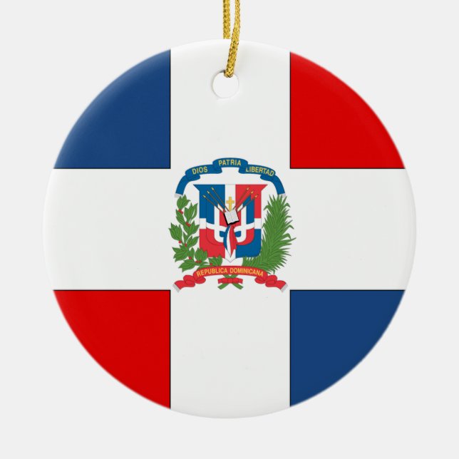 Dominikanska republiken julgransprydnad keramik (Framsidan)