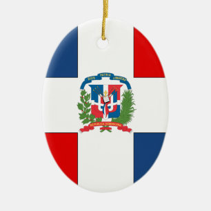 Dominikanska republiken julgransprydnad keramik