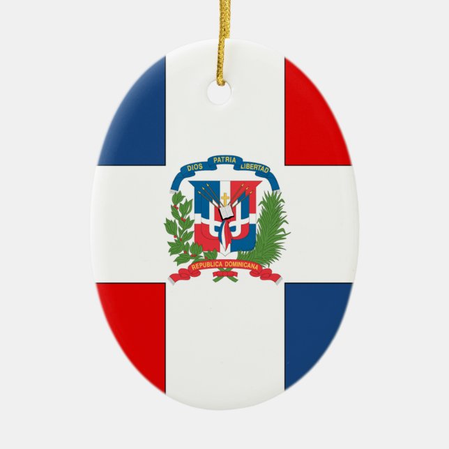 Dominikanska republiken julgransprydnad keramik (Framsidan)