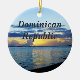 Dominikanska republiken julgransprydnad keramik