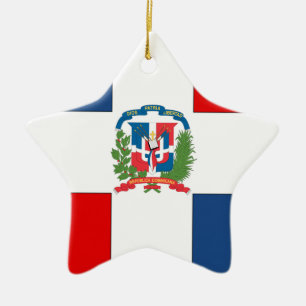 Dominikanska republiken julgransprydnad keramik