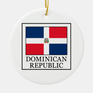 Dominikanska republiken julgransprydnad keramik