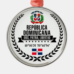 Dominikanska republiken julgransprydnad metall