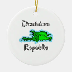 Dominikanska republiken kartlägger julgransprydnad keramik