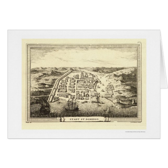 Dominikanska republiken kartlägger vid C.F. Hälsningskort (Framsidan Horizontal)