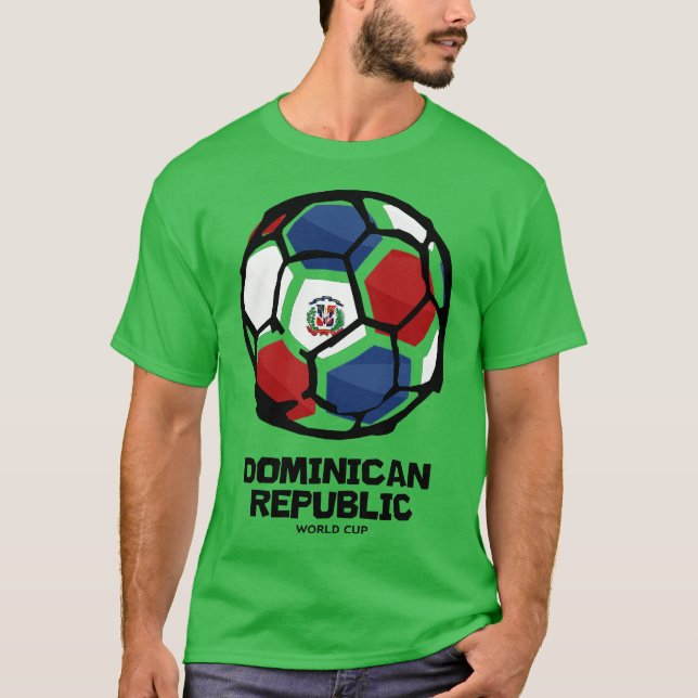 Dominikanska republiken Land Flagga T Shirt (Framsida)