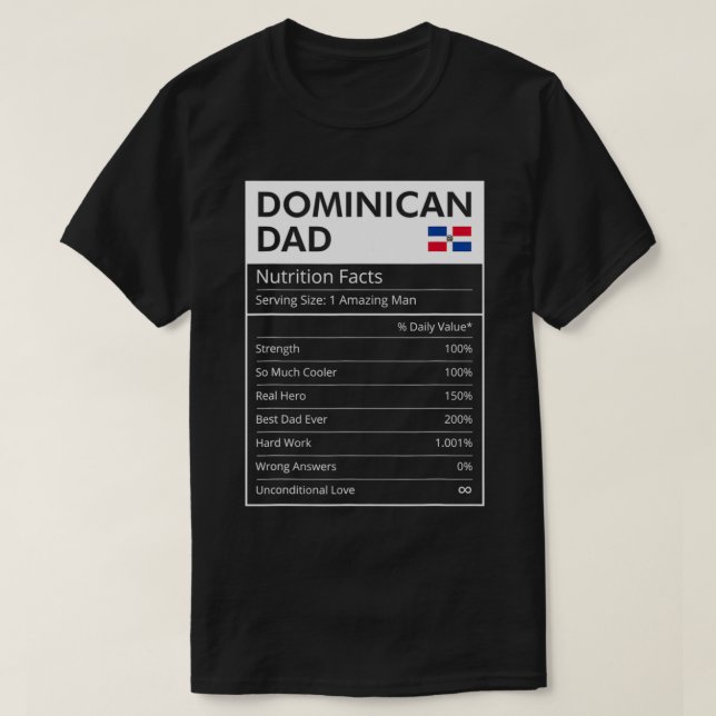 Dominikanska republiken Pappa Dominicano Funny Her T Shirt (Design framsida)