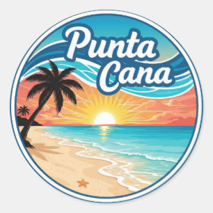 Dominikanska republiken Punta Cana Beach Travel Runt Klistermärke