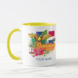 Dominikanska republiken Retro Västindien Parrot Mugg