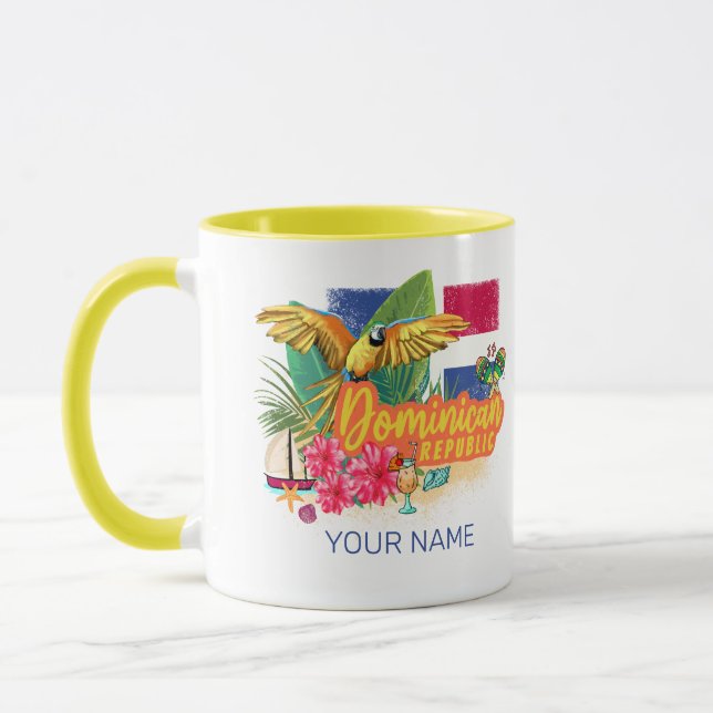 Dominikanska republiken Retro Västindien Parrot Mugg (Vänster)