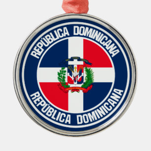 Dominikanska republiken Round Emblem Julgransprydnad Metall