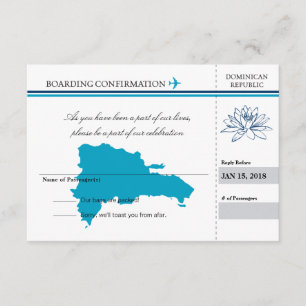 Dominikanska republiken RSVP Palmtree Inbjudningar