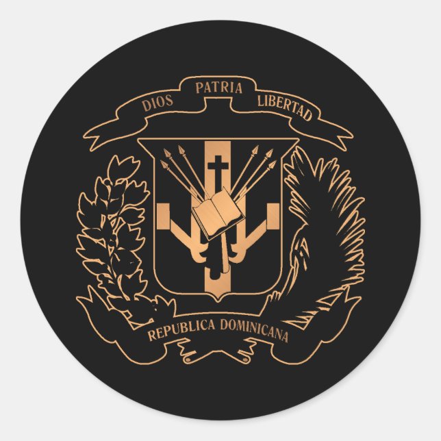 Dominikanska republiken runt klistermärke (Framsida)
