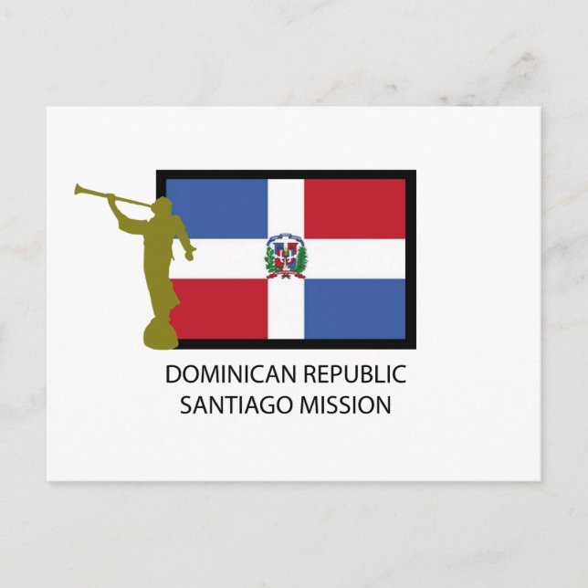 DOMINIKANSKA REPUBLIKEN SANTIAGO UPPDRAG LDS CTR VYKORT (Framsida)