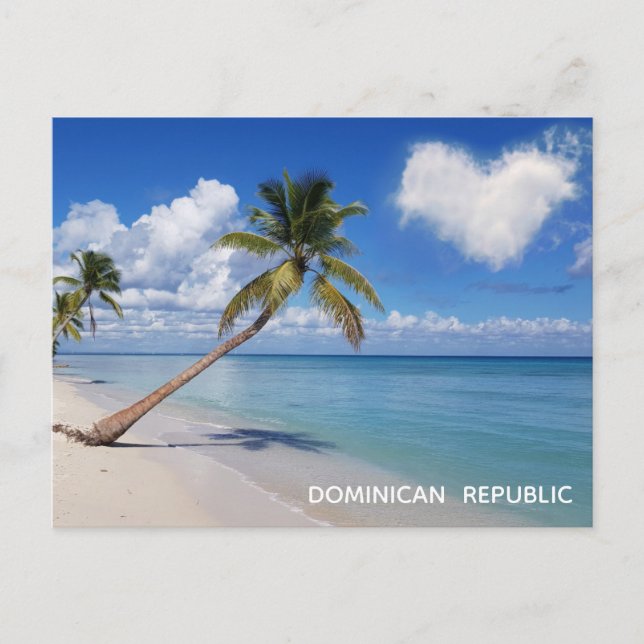 Dominikanska republiken Saona Island Tropical Beac Vykort (Framsida)