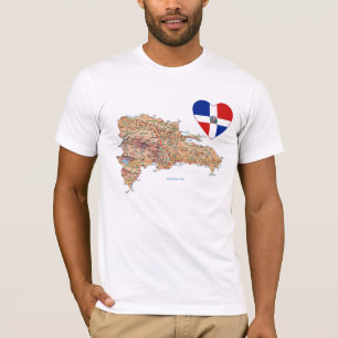 Dominikanska republiken sjunker hjärta och tee shirt