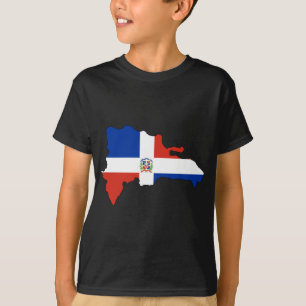 Dominikanska republiken sjunker kartan t shirt