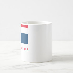 Dominikanska republiken sjunker med namn i spanjor kaffemugg