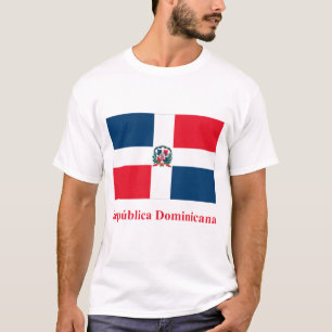 Dominikanska republiken sjunker med namn i spanjor t shirt