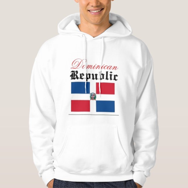 Dominikanska republiken sjunker sweatshirt med luva (Framsida)