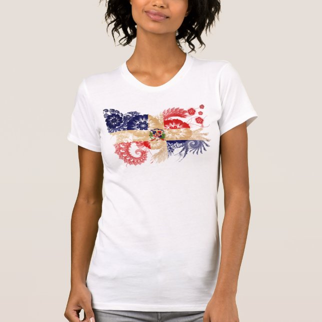 Dominikanska republiken sjunker tee shirt (Framsida)